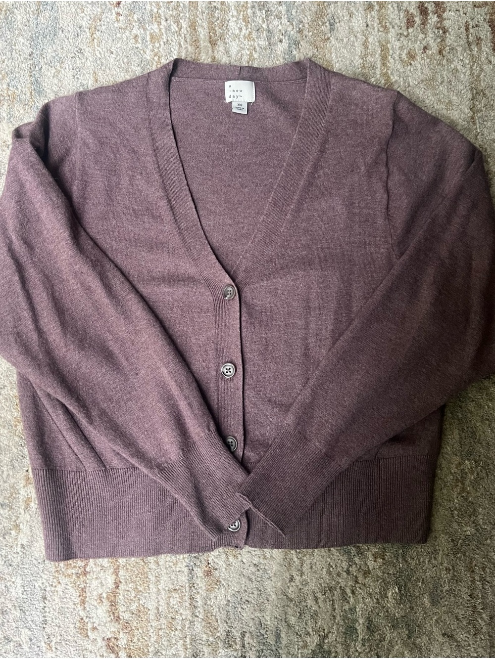 A New Day Soft Purple Button-Up Cardigan